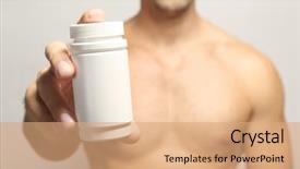  Presentation with abuse - Theme featuring muscular man holding drugs background and a coral colored foreground