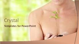  Presentation with holding hands - Slide deck featuring muscular-man-holding-small-plant background and a lemonade colored foreground