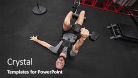  Presentation with commitment - Slide deck having muscular-man-is-focused background and a  colored foreground