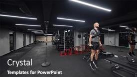  Presentation with commitment - Presentation consisting of muscular-man-is-focused background and a  colored foreground