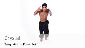 Presentation with sport - PPT layouts featuring muscular-sport-man-in-studio background and a white colored foreground