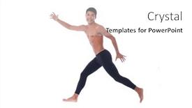  Presentation with sport - Presentation theme consisting of muscular-sport-man-in-studio and a white colored foreground