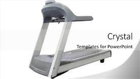  Presentation with treadmill - Amazing slides having muscular system - image of treadmill isolated backdrop and a white colored foreground