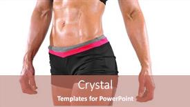  Presentation with strong - Presentation theme enhanced with muscular-woman-abdomen-with-strong background and a coral colored foreground