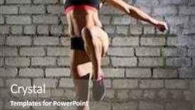  Presentation with normal - Amazing PPT theme having grey brick wall normal version backdrop and a gray colored foreground