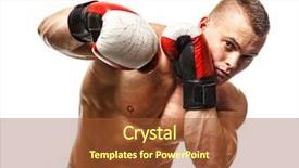  Presentation with sport - Theme consisting of muscular young man wearing box background and a red colored foreground