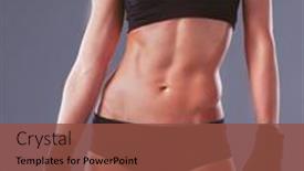  Presentation with gray - Slide set enhanced with muscular-young-woman-standing background and a  colored foreground