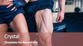  Presentation with strong - Slide deck enhanced with musculo - closeup image of a strong background and a coral colored foreground