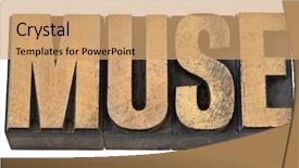  Presentation with word art text edited - PPT layouts having muse word - art and inspiration background and a  colored foreground