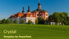  Presentation with 18th century - Slides having museum-and-ballery-in-marianska background and a tawny brown colored foreground