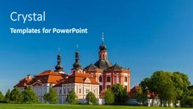  Presentation with baroque - Theme having museum-and-ballery-in-marianska background and a gray colored foreground