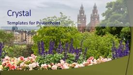  Presentation with salvia - Colorful slide deck enhanced with museum and the west end backdrop and a sky blue colored foreground