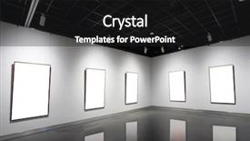  Presentation with empty - Amazing presentation theme having museum art - empty frames in a room backdrop and a black colored foreground