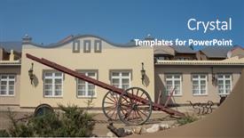  Presentation with firefighters - Theme featuring museum-in-namibia-vintage-beginning background and a teal colored foreground