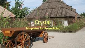  Presentation with xviii century - Beautiful theme featuring museum-of-the-ukrainian-culture backdrop and a tawny brown colored foreground