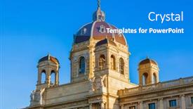  Presentation with quarter - Cool new slide deck with museum quarter in vienna austria - cityscape holiday background backdrop and a teal colored foreground