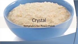  Presentation with soft oatmeal cookies - PPT theme with mush - bowl of oatmeal isolated background and a lemonade colored foreground