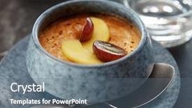  Presentation with provencal cuisine - Presentation theme consisting of mush - guriev kasha russian cuisine dessert background and a gray colored foreground