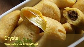  Presentation with pastel - Cool new theme with mush - pastel fried polenta backdrop and a tawny brown colored foreground