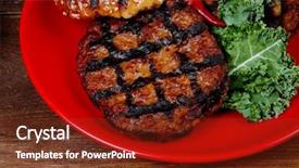  Presentation with green coffee - PPT layouts featuring mushroom bell garlic and forge background and a tawny brown colored foreground