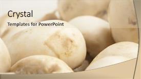  Presentation with mushroom - Cool new slide set with mushroom on white backdrop and a lemonade colored foreground