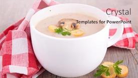  Presentation with mushroom - Beautiful PPT theme featuring mushroom soup backdrop and a lemonade colored foreground