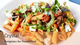  Presentation with blue header weather vane - Presentation theme featuring mushrooms and blue cheese bleu background and a  colored foreground