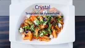  Presentation with blue cheese - Presentation design consisting of mushrooms and blue cheese bleu background and a sky blue colored foreground