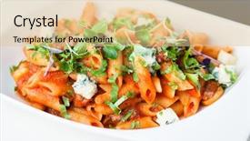  Presentation with blue cheese - Theme having mushrooms and blue cheese bleu background and a lemonade colored foreground