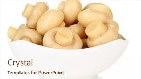  Presentation with mushroom - Cool new PPT layouts with mushrooms in bowl isolated backdrop and a  colored foreground