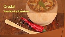  Presentation with magic mushrooms - Cool new presentation theme with mushrooms in bowl on wooden backdrop and a  colored foreground