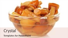  Presentation with magic mushrooms - Amazing presentation having mushrooms in glass bowl isolated backdrop and a  colored foreground