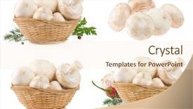  Presentation with wicker - Amazing slide deck having mushrooms in wicker basket isolated backdrop and a lemonade colored foreground