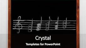  Presentation with border of music notes - Presentation theme with blackboard with musical notes close background and a wine colored foreground