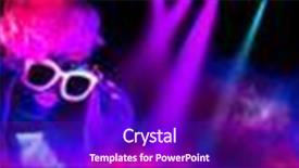  Presentation with girl design - Amazing presentation theme having light in night club fashion backdrop and a violet colored foreground