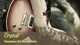  Presentation with music - Audience pleasing presentation consisting of music - rock and roll backdrop and a violet colored foreground