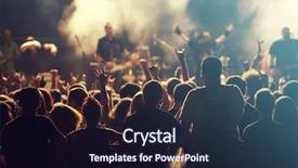  Presentation with music - PPT layouts enhanced with music - rock concert cheering crowd background and a wine colored foreground