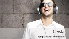  Presentation with grunge vintage music notes - Audience pleasing PPT layouts consisting of music against a grunge backdrop and a light gray colored foreground