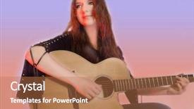  Presentation with www - Presentation theme consisting of music album - russian singer songwriter marinav http background and a  colored foreground