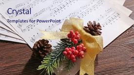  Presentation with christmas music - Theme enhanced with music and christmas decor background and a  colored foreground