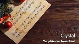  Presentation with christmas music - Amazing slide set having music and christmas decor backdrop and a wine colored foreground