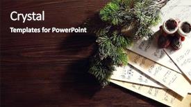  Presentation with christmas music - Theme featuring music and christmas decor background and a wine colored foreground