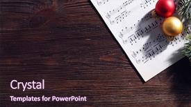  Presentation with decor - Beautiful PPT layouts featuring music and christmas decor backdrop and a wine colored foreground