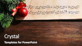  Presentation with christmas music - Audience pleasing presentation theme consisting of music and christmas decor backdrop and a wine colored foreground