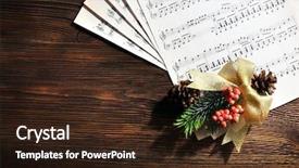  Presentation with christmas music - Beautiful slides featuring music and christmas decor backdrop and a wine colored foreground