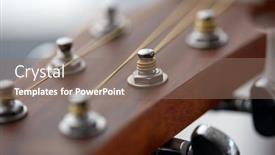  Presentation with music instruments - Beautiful theme featuring music-and-musical-instruments-concept backdrop and a coral colored foreground