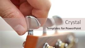  Presentation with strings - PPT layouts enhanced with music-and-musical-instruments-concept background and a coral colored foreground