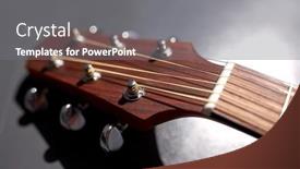  Presentation with music instruments - Colorful PPT theme enhanced with music-and-musical-instruments-concept backdrop and a gray colored foreground