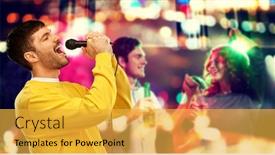  Presentation with yellow music - Presentation theme enhanced with music-and-people-concept-young background and a yellow colored foreground