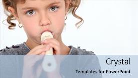  Presentation with flute - PPT layouts consisting of music arrangement - little girl playing flute background and a light blue colored foreground